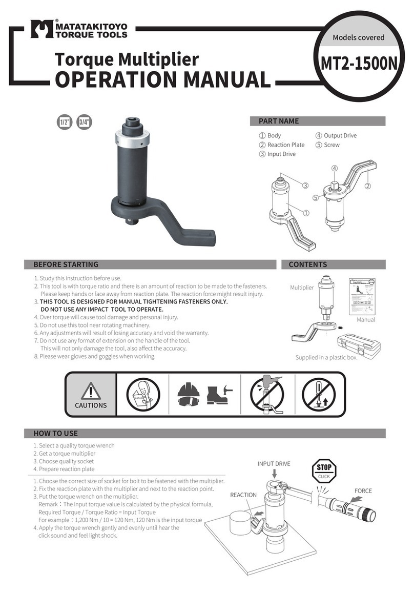 Matatakitoyo Torque Tools MT2-1500N User manual