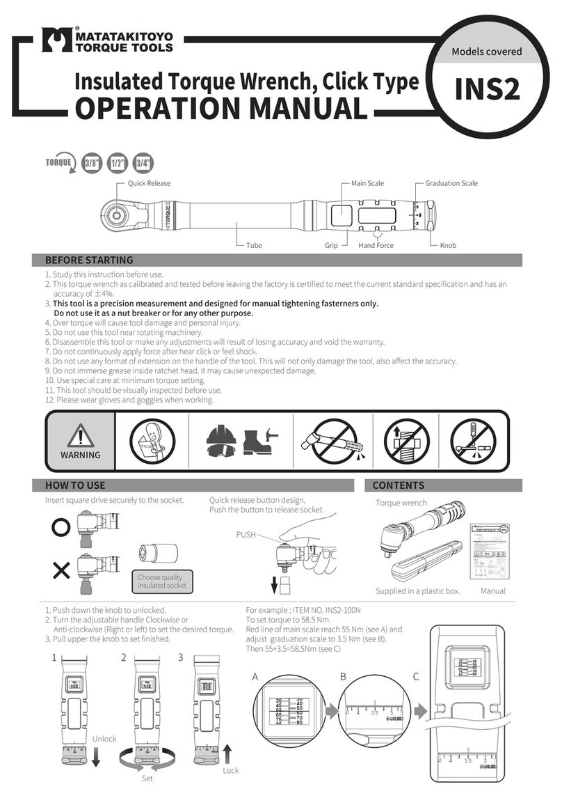 Matatakitoyo Torque Tools INS2 Operation manual