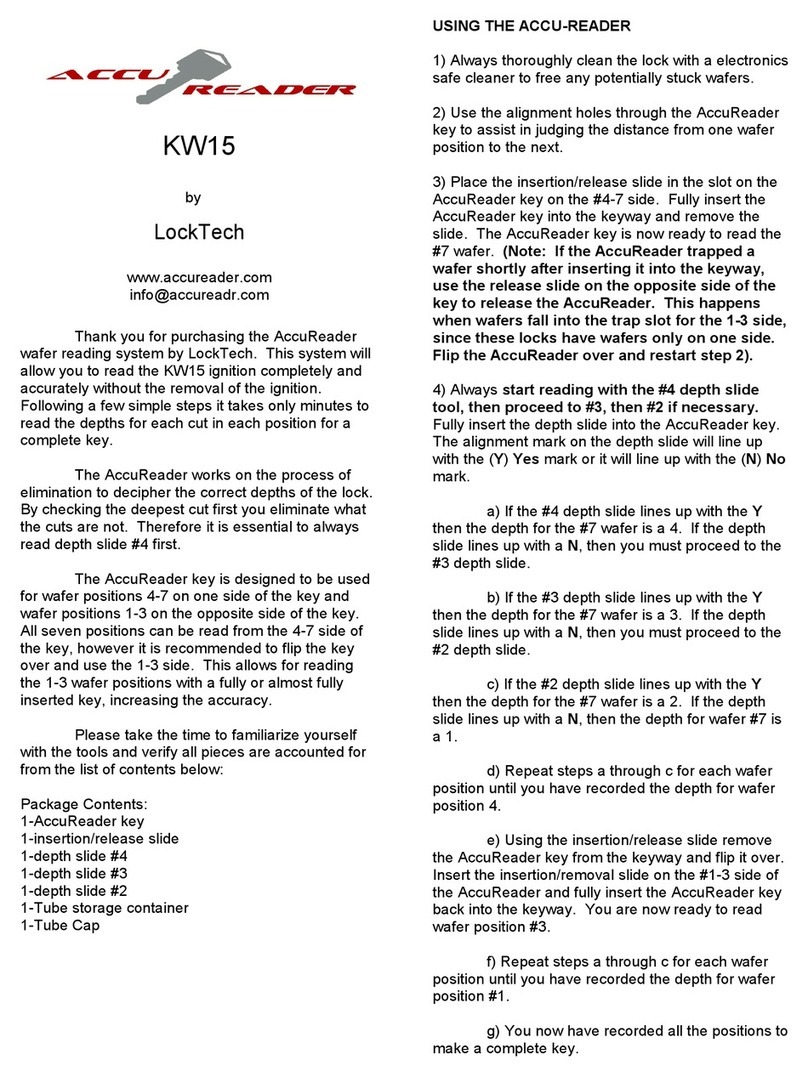 LockTech AccuReader KW15 User manual