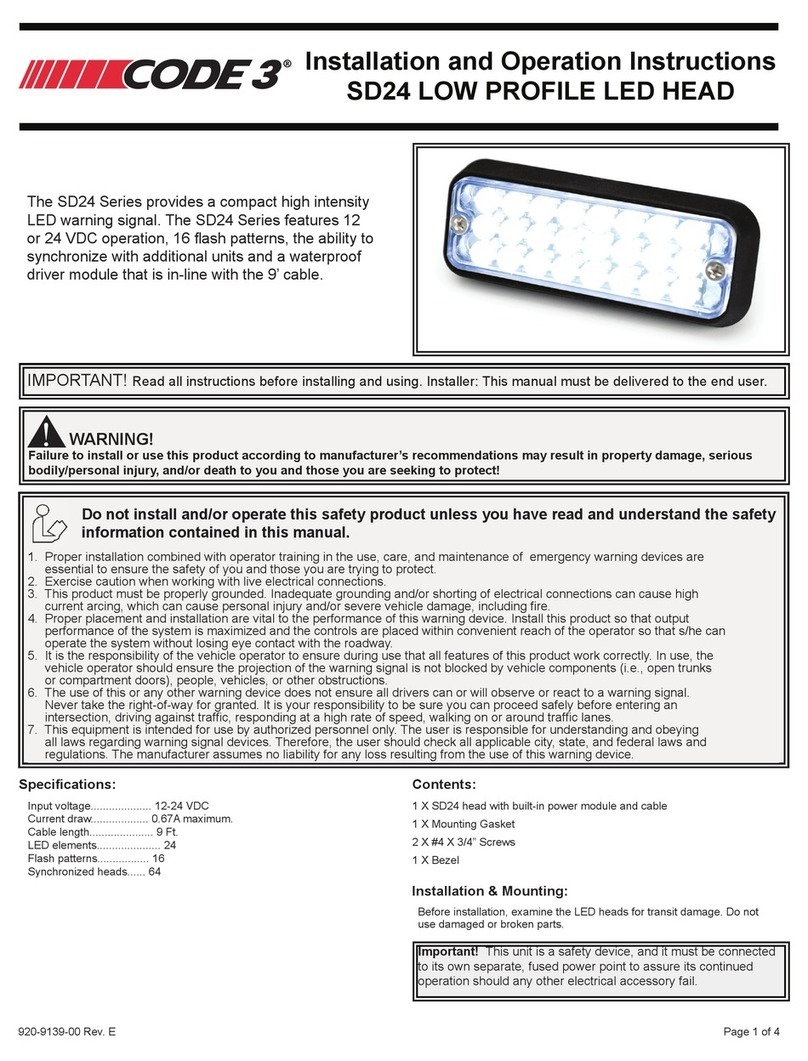 Code 3 SD24 User manual