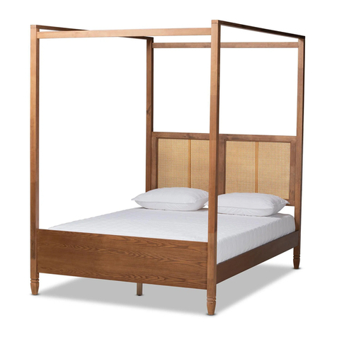 Baxton Studio Canopy Queen Bed 0021-3 User manual