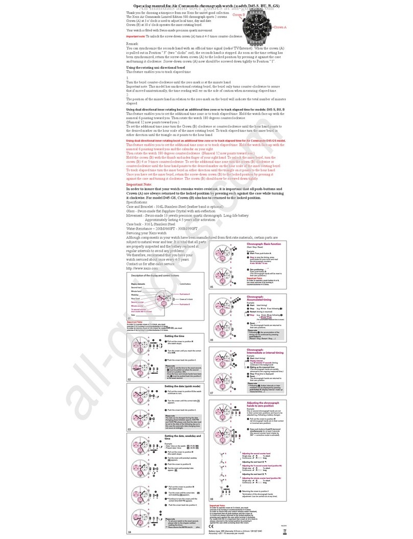 Xezo Air Commando D45-B operating manual