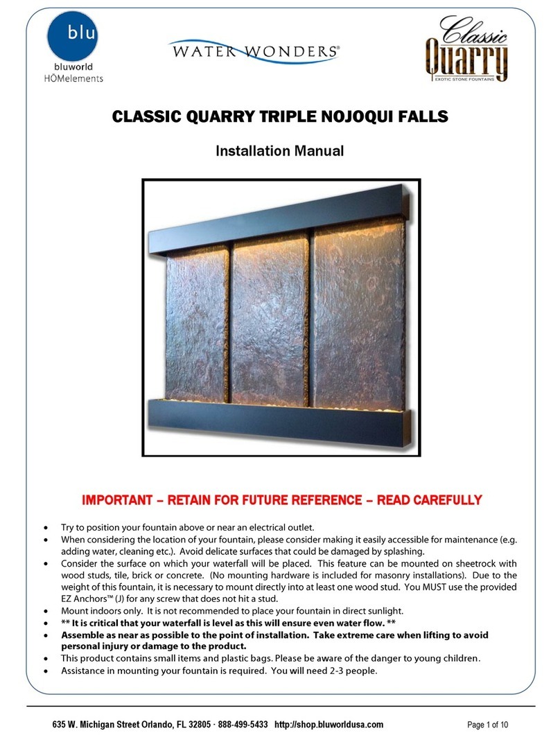 Bluworld WATER WONDERS CLASSIC QUARRY TRIPLE NOJOQUI... installation manual