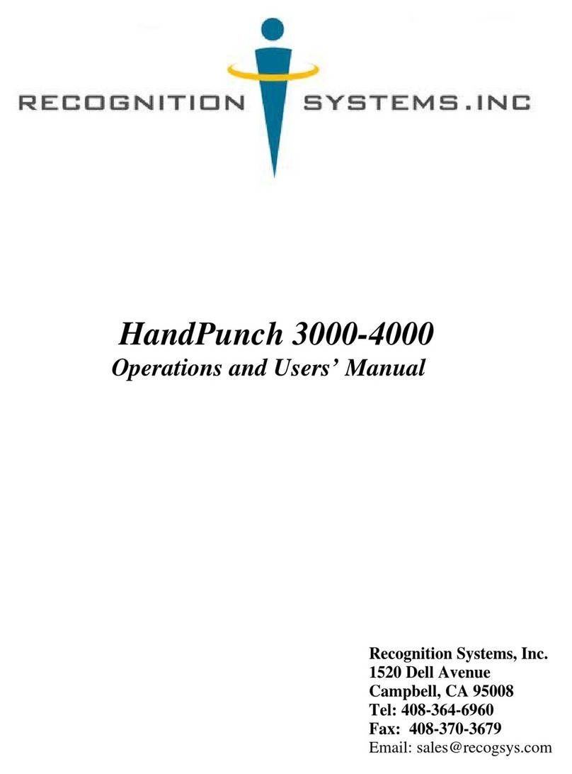 Recognition Systems HandPunch 3000 User manual