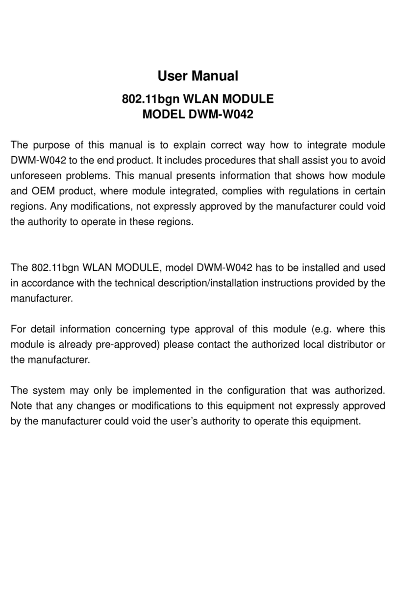 Mitsumi DWM-W042 User manual