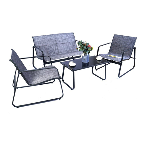 Kozyard Outdoor 4pcs Conversation Set KZF601GR User manual Kozyard Outdoor 4pcs Conversation Set KZF601GR User manual