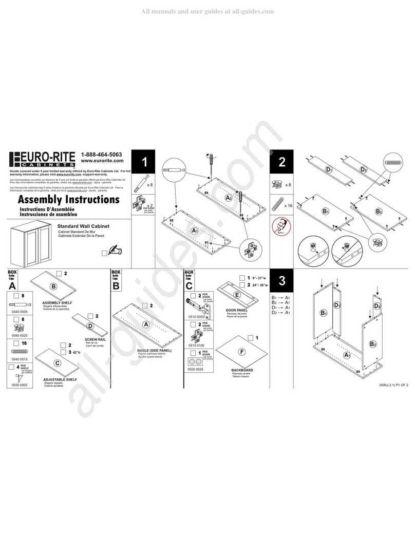 Euro-Rite Cabinets Standard Wall Cabinet Assembly instructions Euro-Rite Cabinets Standard Wall Cabinet Assembly instructions