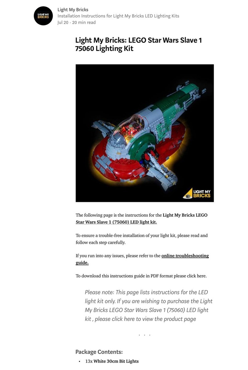 Lightmybricks LEGO Star Wars Slave 1 75060 Lighting Kit installation instructions
