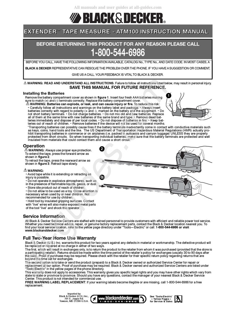 Black & Decker EXTENDER ATM100 User manual