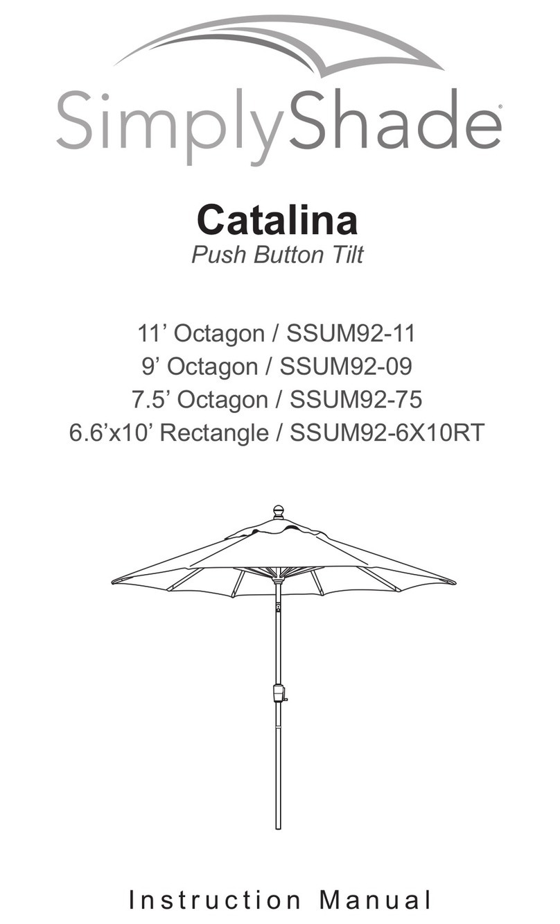 Simply Shade Catalina SSUM92-11 instruction manual Simply Shade Catalina SSUM92-11 instruction manual