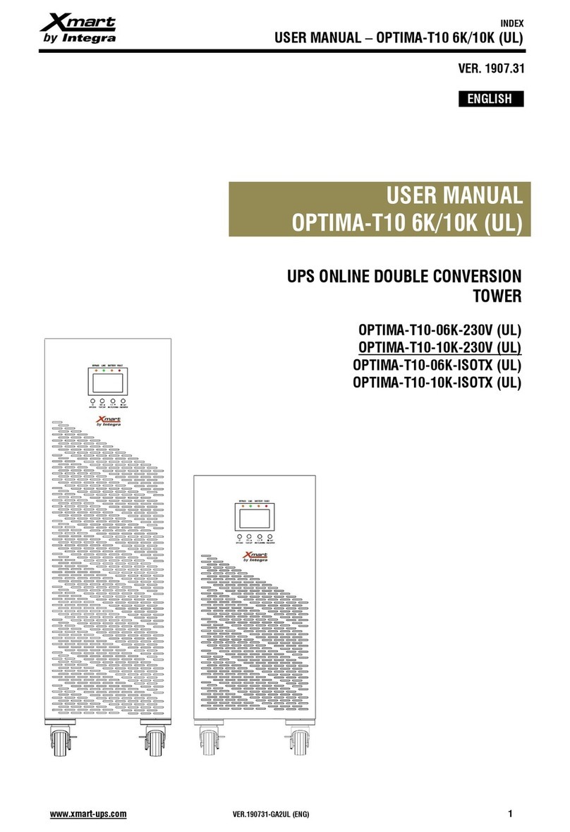 Integra Xmart OPTIMA-T10 6K/10K User manual