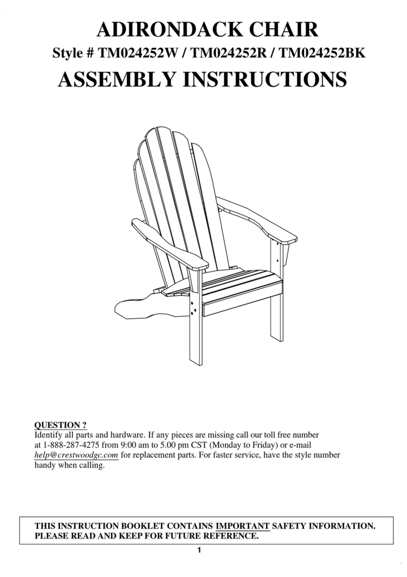 Mainstays ADIRONDACK TM024252W User manual Mainstays ADIRONDACK TM024252W User manual