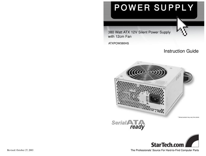 StarTech.com ATXPOW380HS Instruction guide