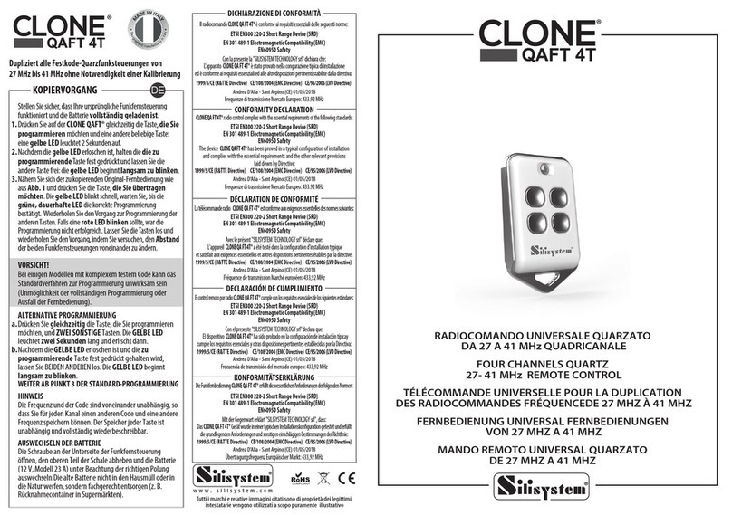 SILISYSTEM Clone QAFT 4T quick start guide