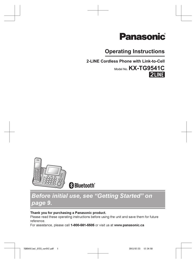 Panasonic 2 Line KX-TG9541C User manual