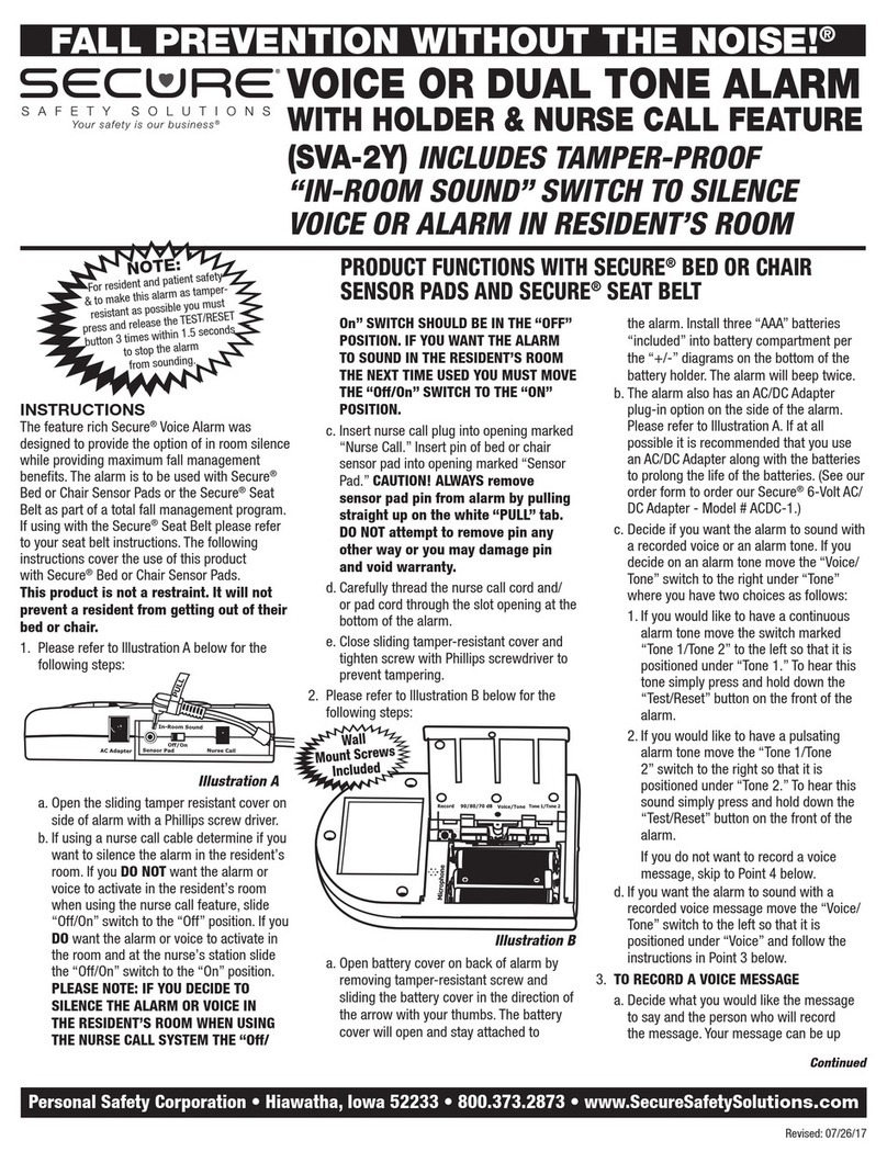 Safety Solutions SECURE SVA-2Y quick start guide