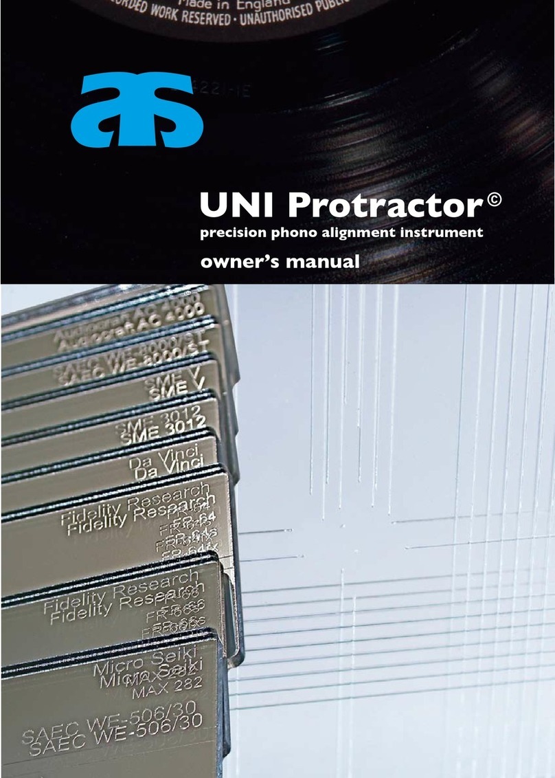 Acoustical Systems UNI Protractor owner's manual