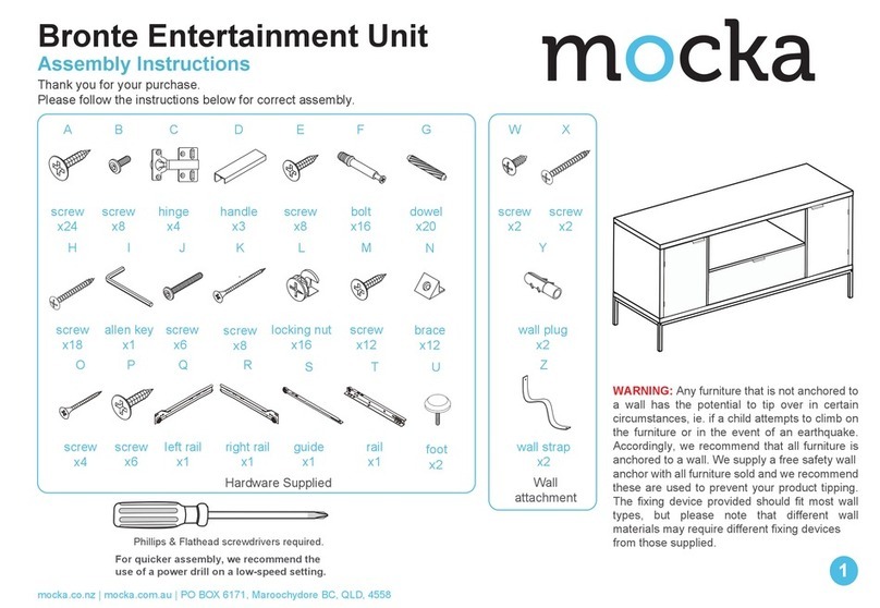 Mocka Bronte Entertainment Unit User manual Mocka Bronte Entertainment Unit User manual