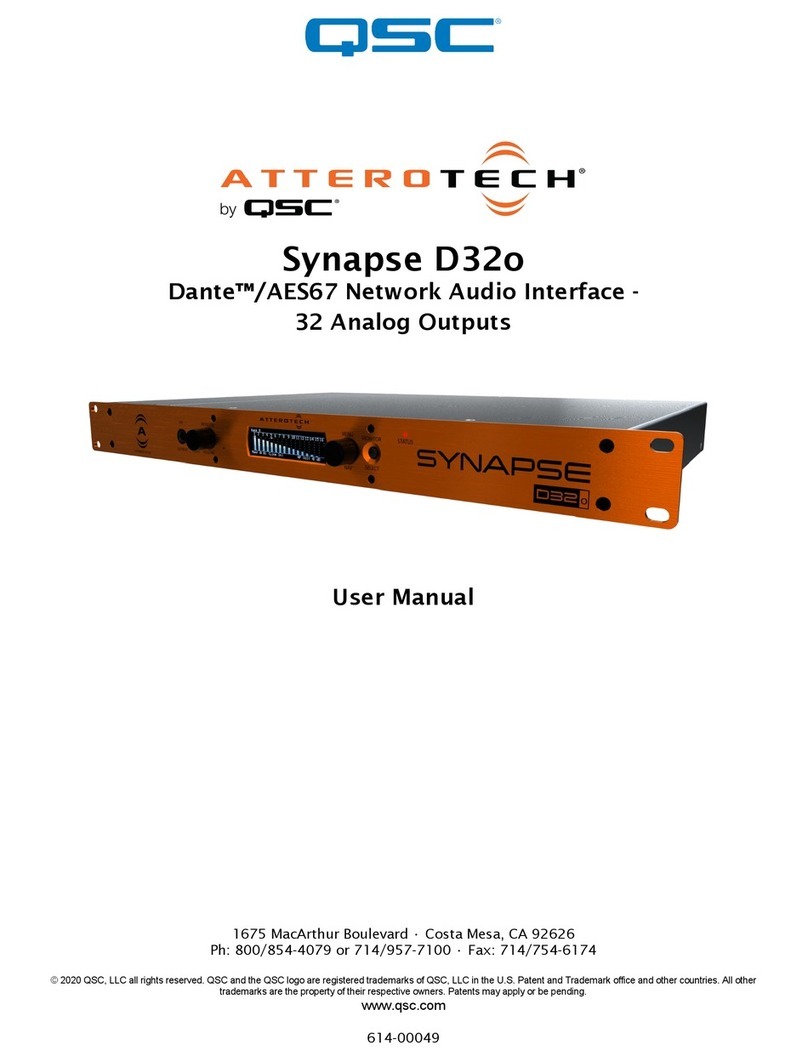 QSC ATTEROTECH Synapse D32o user manual