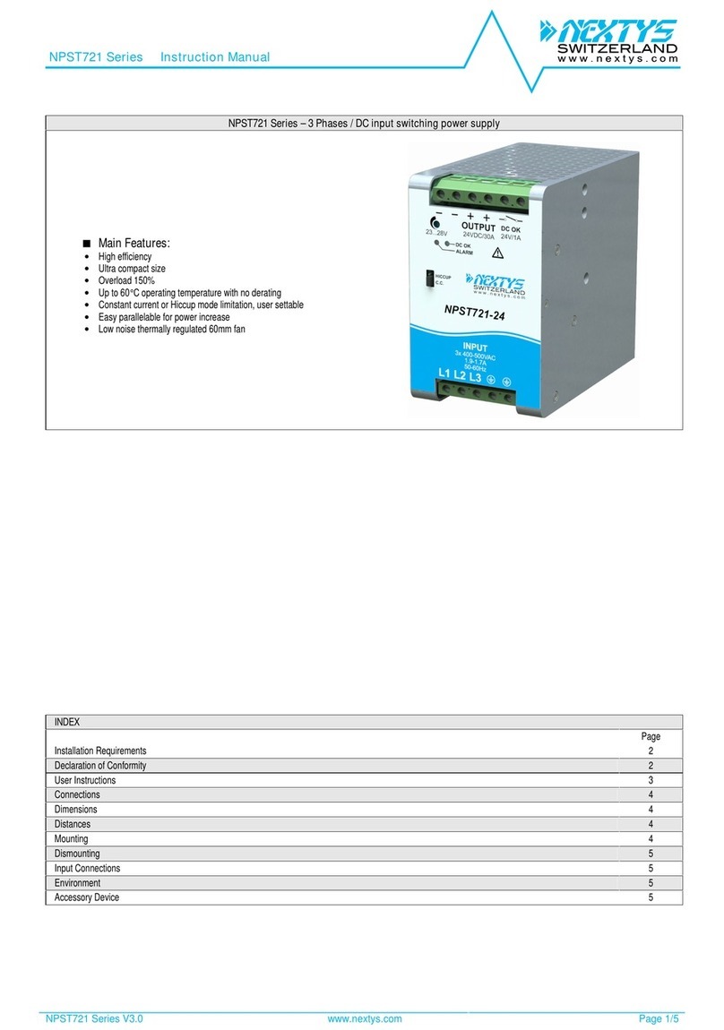 nextys NPST721 Series instruction manual