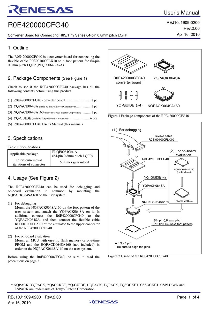 Renesas R0E420000CFG40 User manual