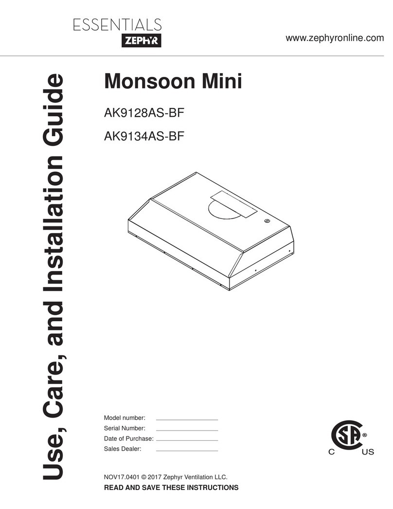 Zephyr Essentials Monsoon Mini Installation guide