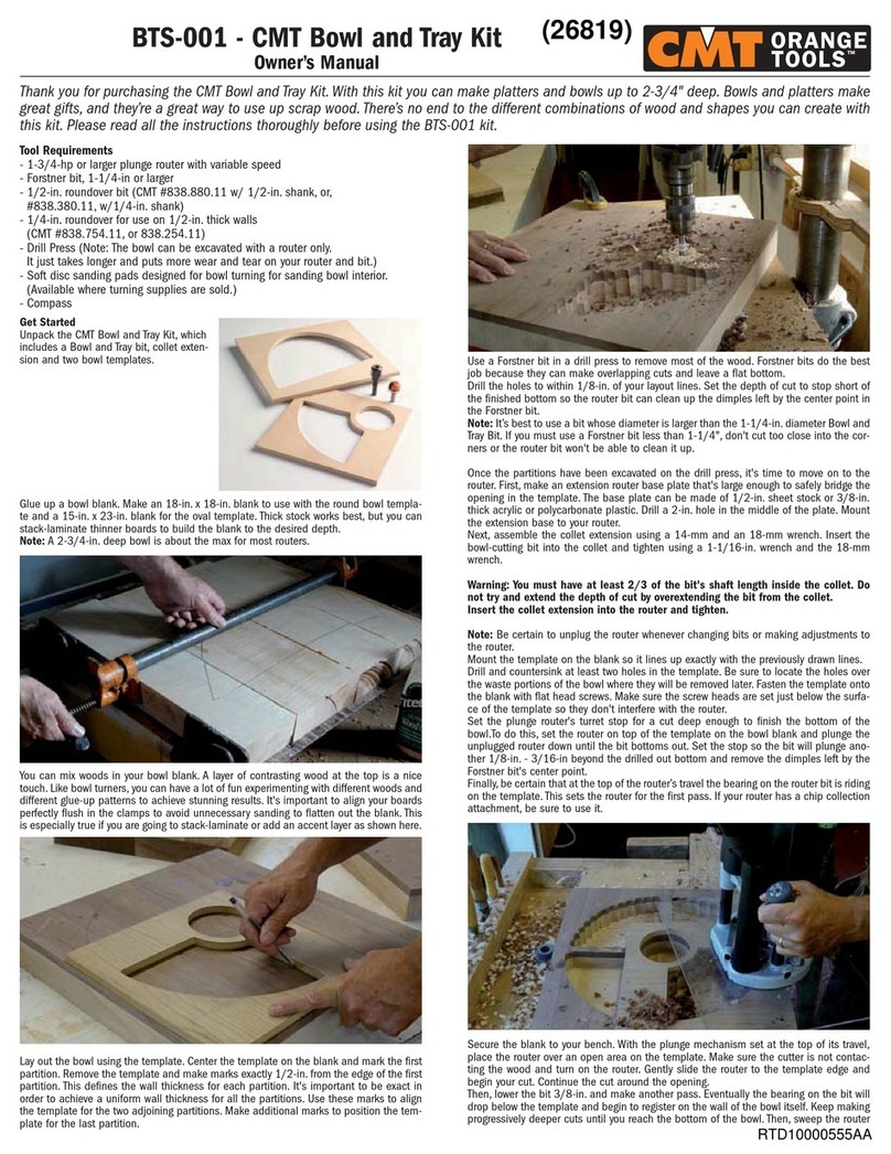 CMT ORANGE TOOLS BTS-001 owner's manual