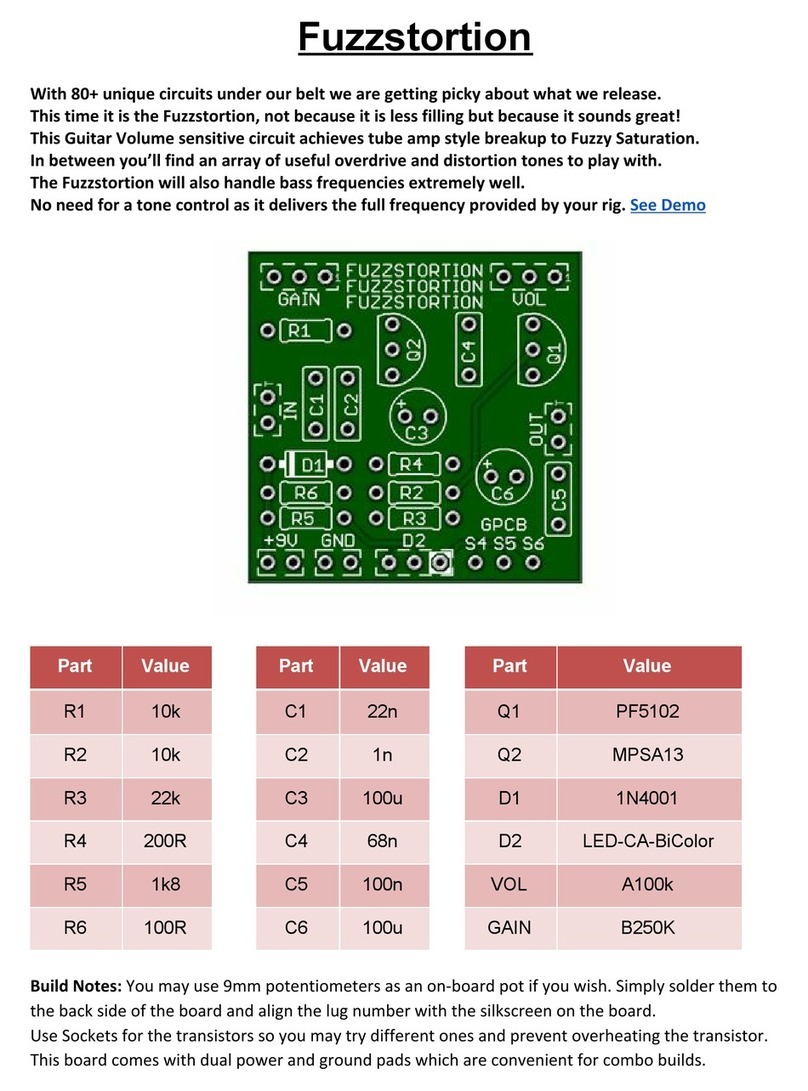 GuitarPCB Fuzzstortion User manual
