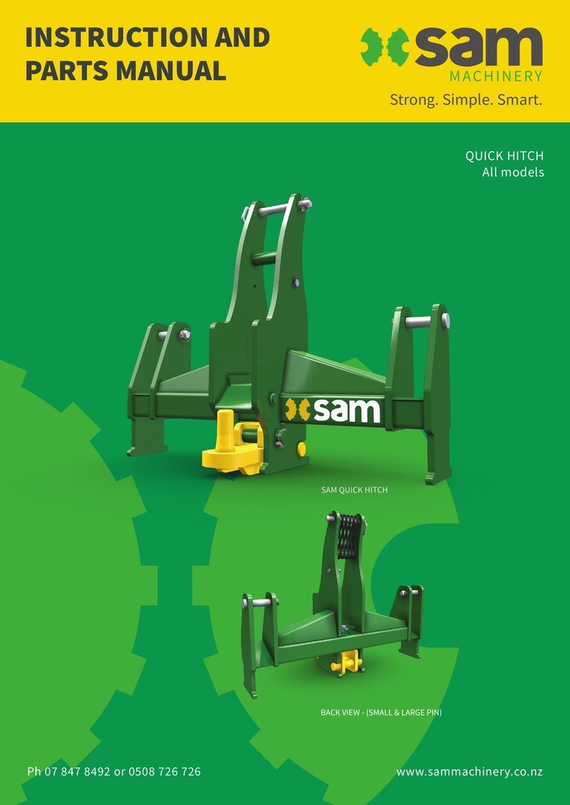Sam QUICK HITCH Instructions and parts manual