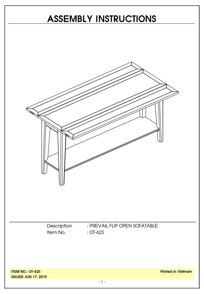 Unfinished Furniture of Wilmington OT-62S Assembly instructions