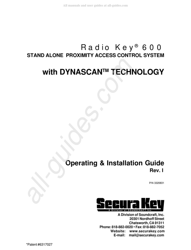 SoundCraft Secura Key Radio Key 600 Operating & installation guide
