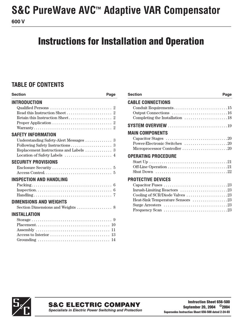 S&C PureWave AVC Instructions for installation and operation