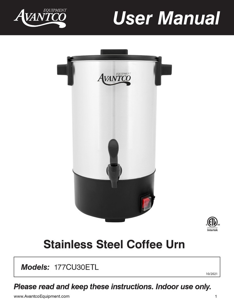 Avantco 177CU30ETL user manual Avantco 177CU30ETL user manual