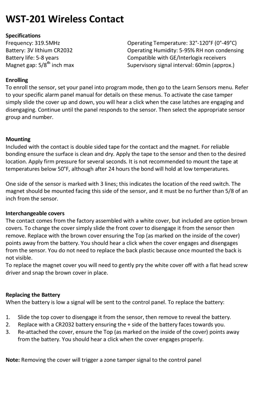 Ecolink WST-201 User manual