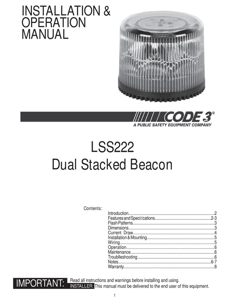 Code 3 LSS222 User manual
