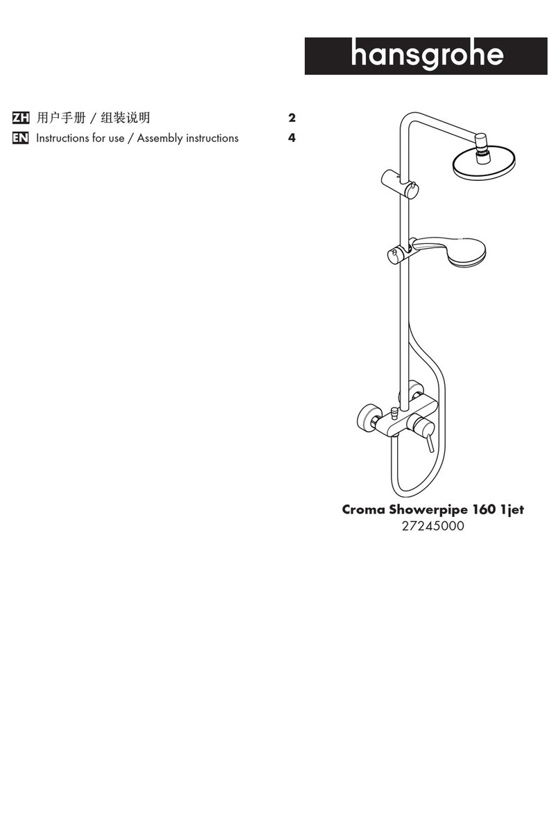 Hans Grohe Croma Showerpipe 160 1jet 27245000 Manual
