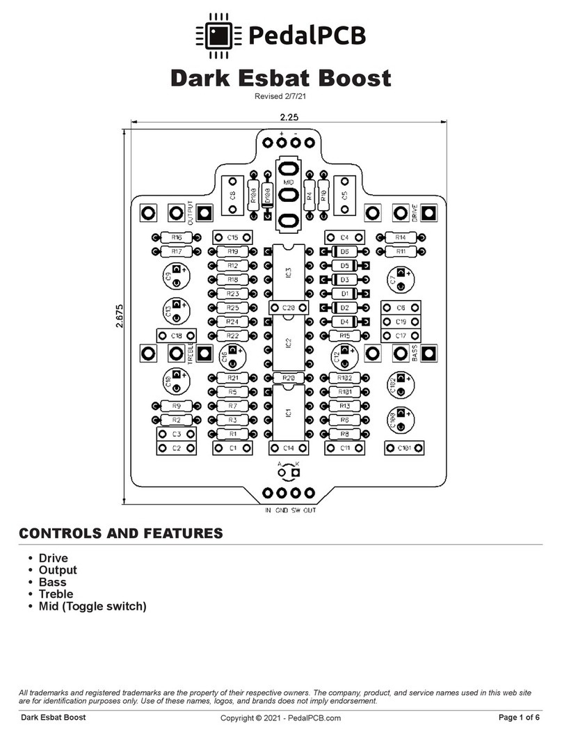PedalPCB Dark Esbat Boost User manual PedalPCB Dark Esbat Boost User manual