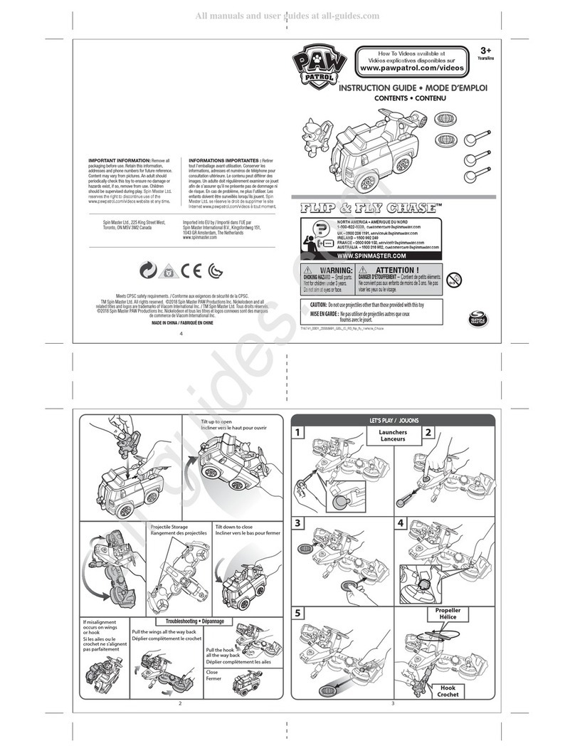 Spinmaster Paw Patrol Flip & Fly Chase Instruction guide