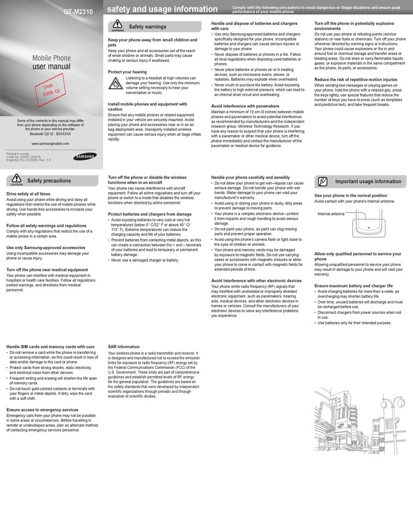 Samsung GT-M2310 User manual
