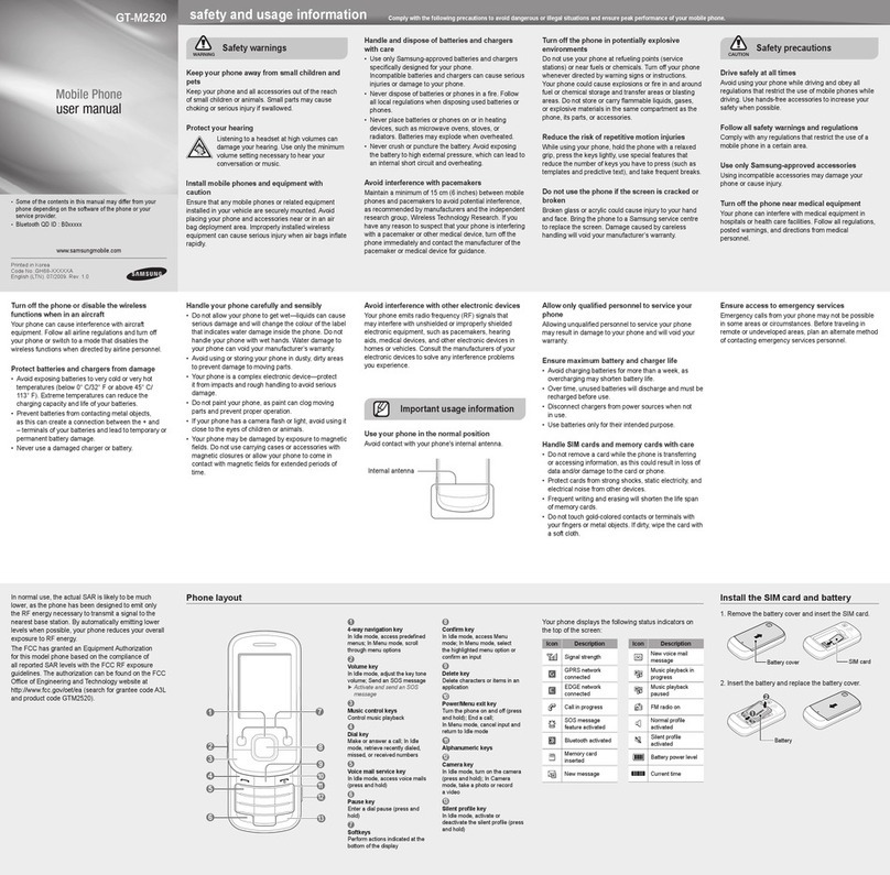 Samsung GT-M2520 user manual