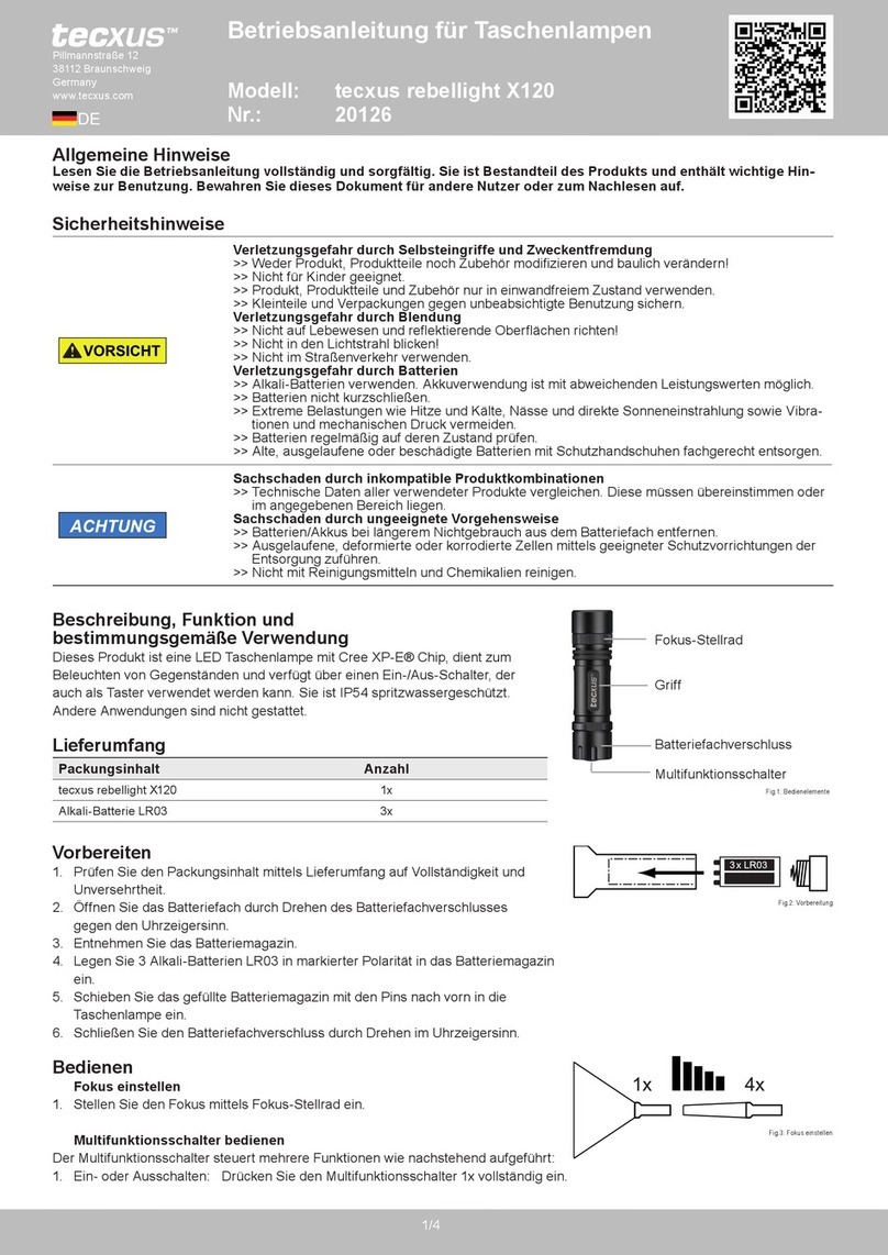 Tecxus rebellight X120 User manual