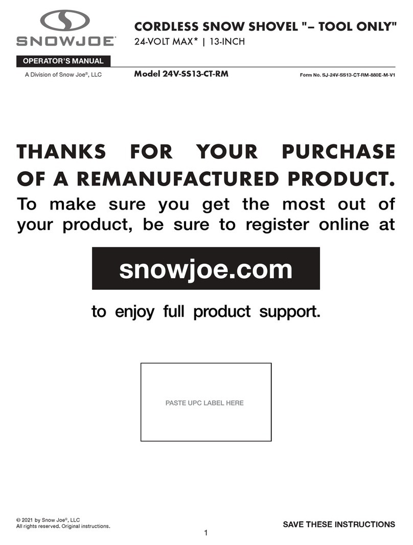 SNOWJOE 24V-SS13-CT-RM Operator's manual