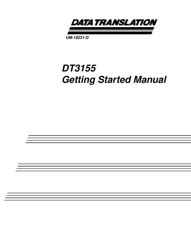 Data Translation DT3155 Getting started manual