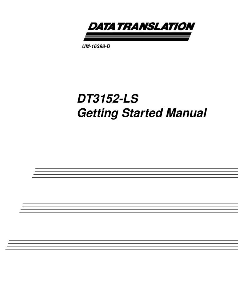 Data Translation DT3152-LS Getting started manual Data Translation DT3152-LS Getting started manual