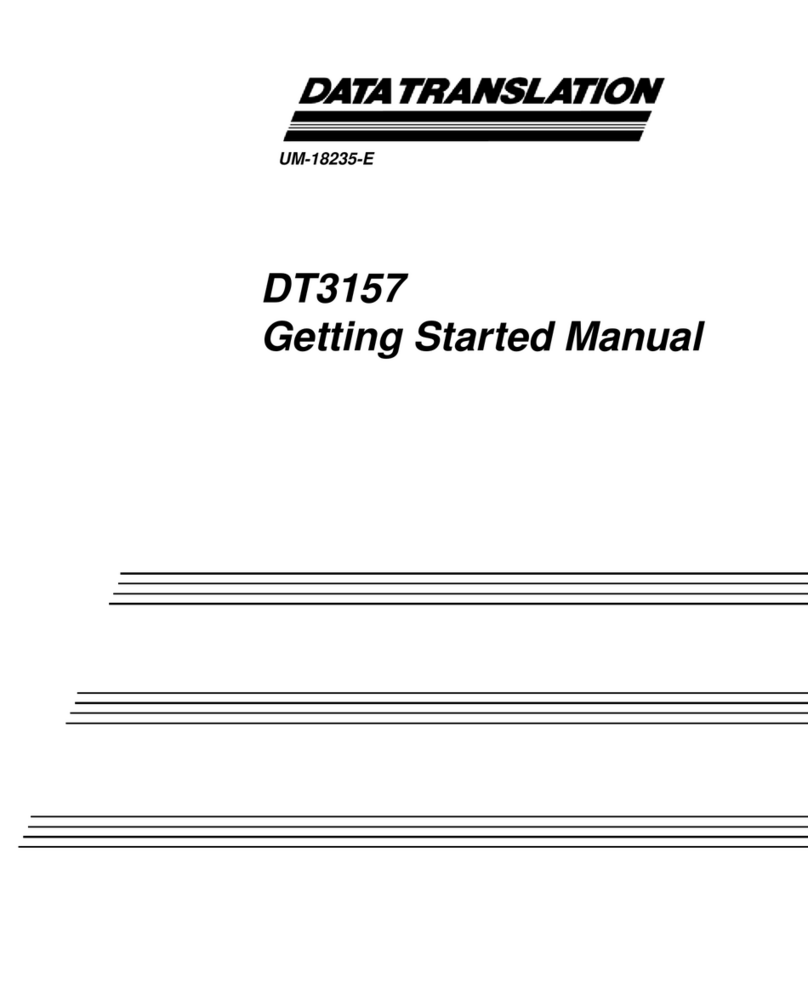 Data Translation DT3157 Getting started manual