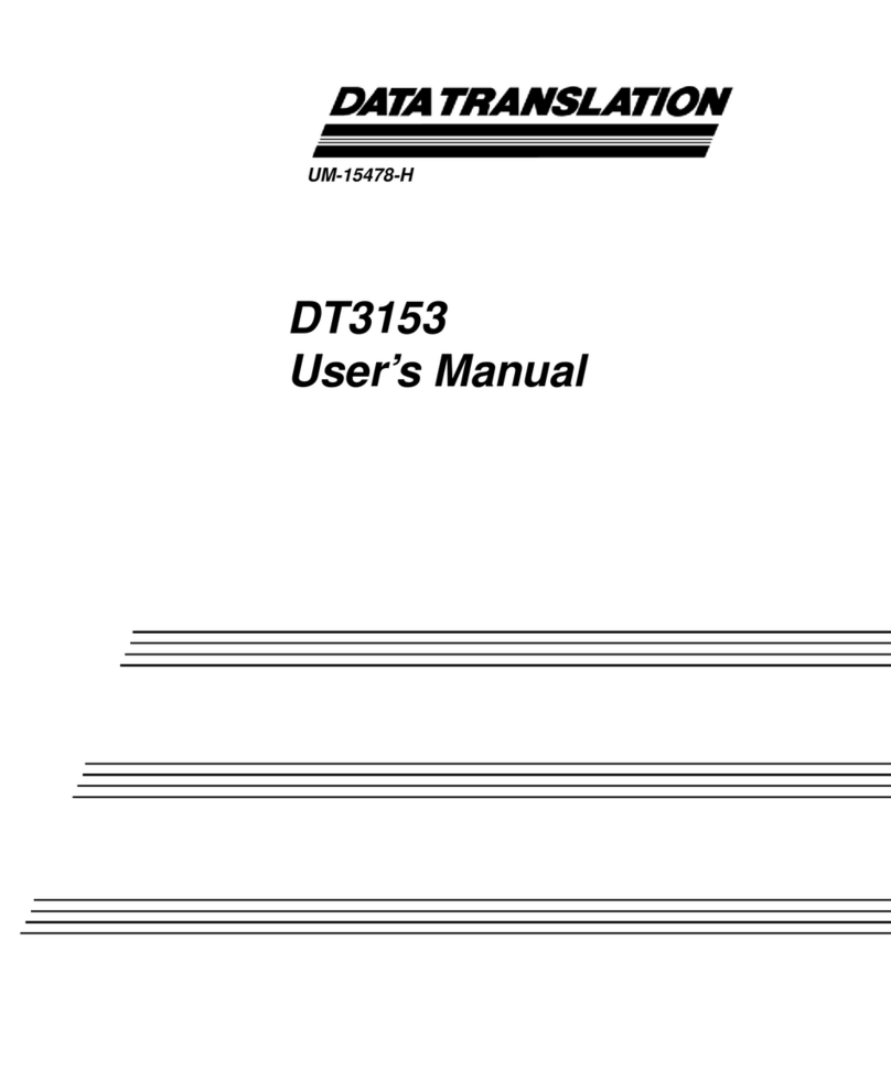 Data Translation DT3153 user manual