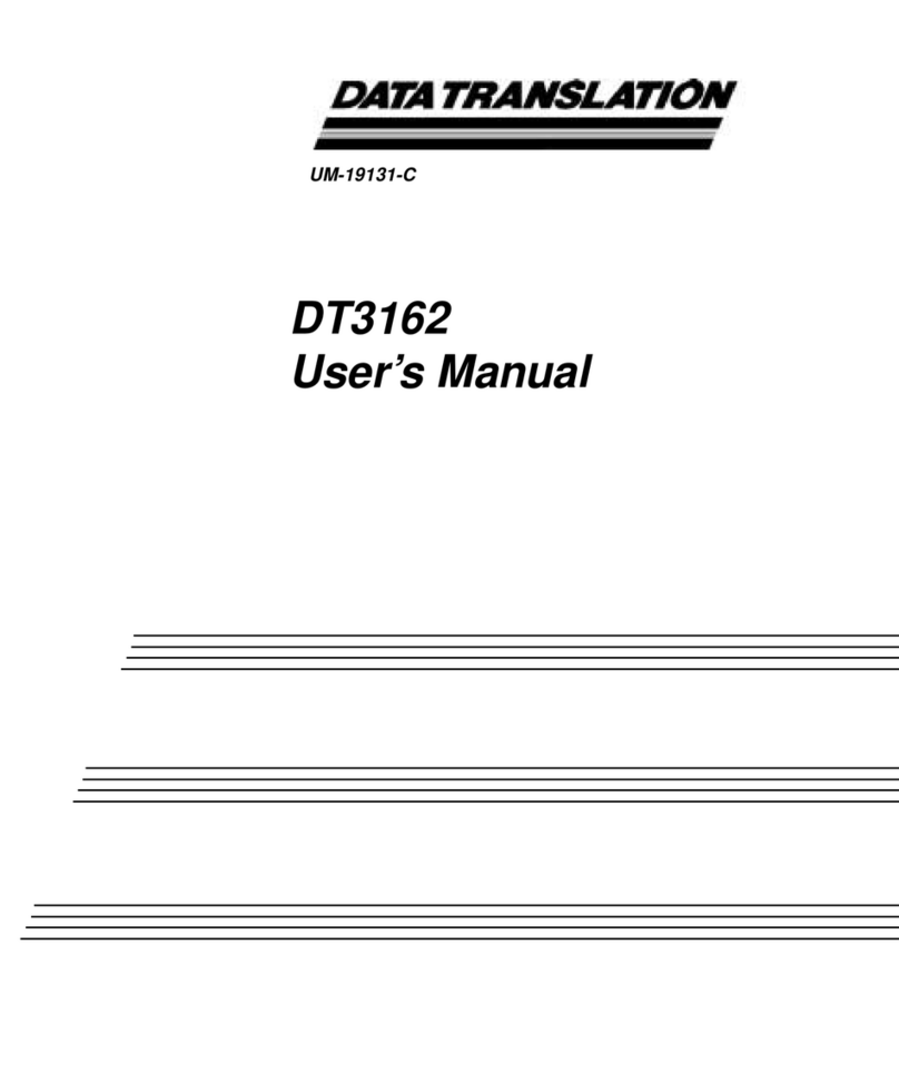 Data Translation DT3162 user manual