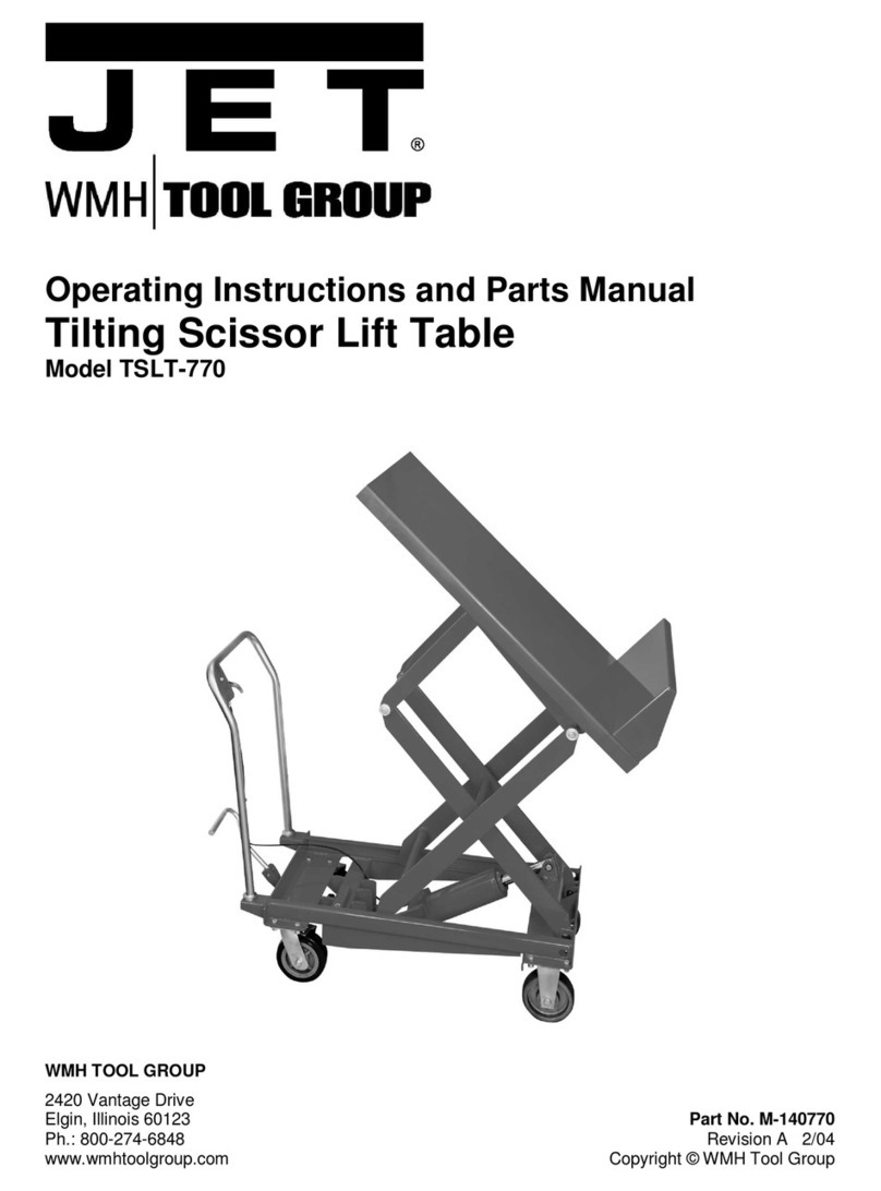 WMH Tool Group JET TSLT-770 Operating instructions and parts manual