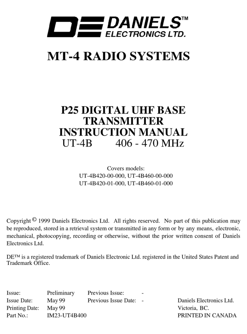Daniels UT-4B420-00-000 instruction manual Daniels UT-4B420-00-000 instruction manual