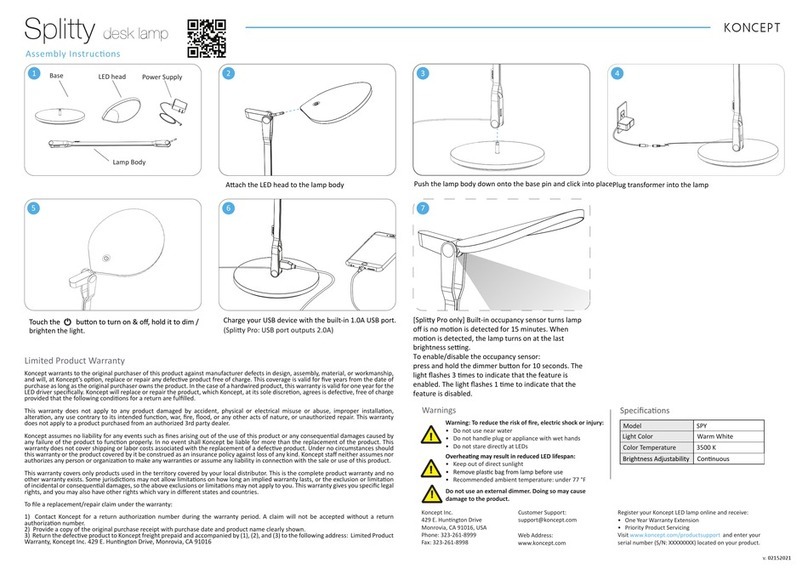 Koncept Splitty Assembly instructions